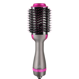 Grey Professional Fashionable hair dryer brush styler hot air brush in hair straightener