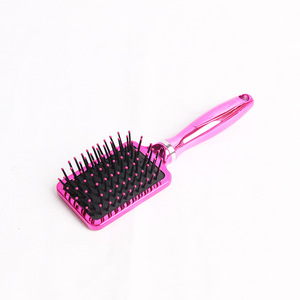 Hot Plastic Hair Brush Combs And UV Electroplating Tangle Hairbrush