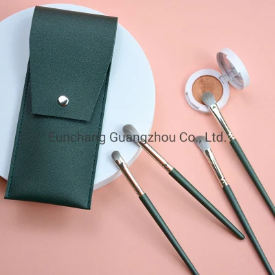 Hot Selling 4PCS Brush Kit Eyeshaodw Lid Color Smudge Blending Brush with Portable Bag