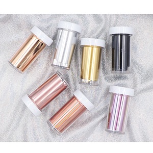 Laser Matte Nails beauty supply rose gold Silver Gold Nail foil roll Transfer