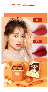 Lovely wireless earphone design Cute girl double lipstick fashion private label lipstick a special gift for girls