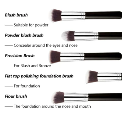 Makeup Tools Kit Premium Synthetic Foundation Brush Blending Face Powder Blush Concealers Eye Shadows 10 PCS Make up Brushes Set