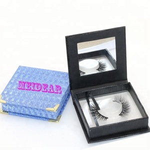 Manufacture custom eyelash box for natural premium 3D silk false eyelash