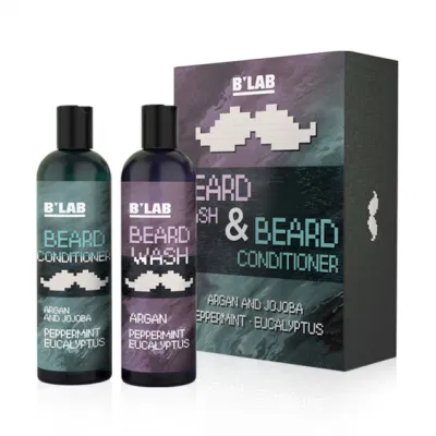 Men Gift Set Beard Care Oil Products Male Wash Shampoo Conditioner Serum Balm Grow Grooming Beard