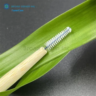 Natural Bamboo Recyclable Interdental Brush Toothpick Custom Engraved Logo