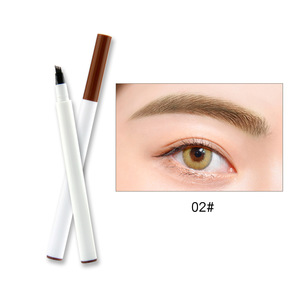 New Arrival Private Logo Eyebrow Pencil Water-proof Long Lasting 4 Fork Eyebrow Pen