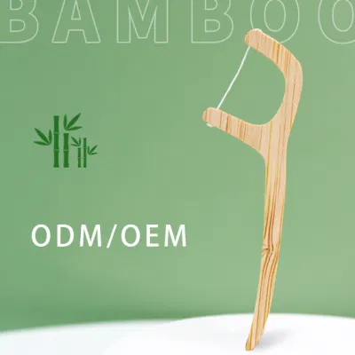 OEM Biodegradable Eco Friendly Bamboo Flosser Bamboo Dental Floss Pick