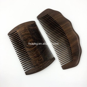 OEM Wholesale Natural Wooden Mens Antistatic Beard Hair Comb