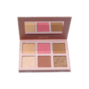 OKALAN E065A Highlight 6 Color Blush Bronzing Veil Palette