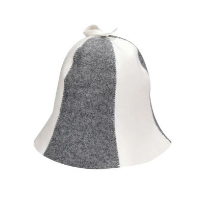 Polyester Non-Woven Felt Sauna Hat Two-Color Japanese Sauna Hat for Men Women Sauna Bath