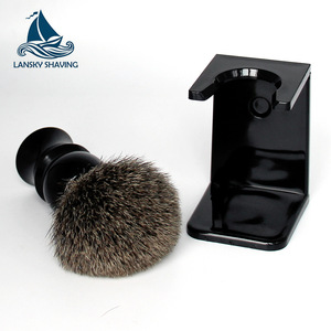 Private label Badger Hair Shaving Brush with drip stand, plastic drip stands shaving