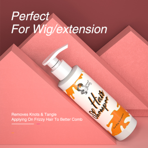 Private Label Own Brand 250ml Hair Extension and Wigs Care Argan Oil Moisturizing Hair Shampoo for Daily Use Deep Cleansing