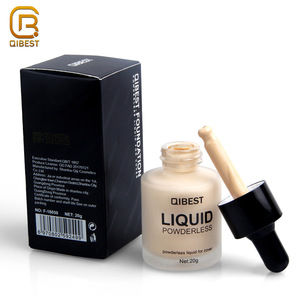 QIBEST Cosmetic Makeup Waterproof Organic Face Whitening Liquid Foundation For Oily Skin