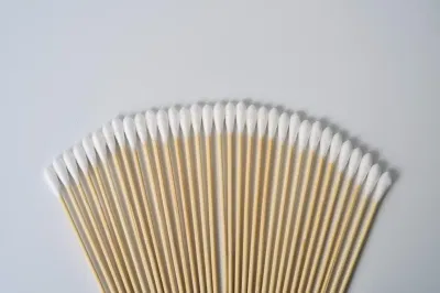 Reusable White Eco Friendly Organic Bamboo Cotton Buds with Custonized Size