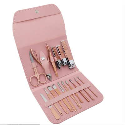 Rose Gold 16PCS Nail Scissors Nail Clipper Set