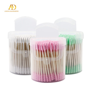 Shanghai factory paper stick baby ear buds wooden cotton swabs