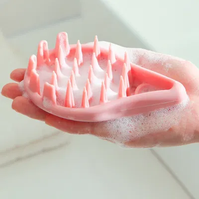 Silicone Body Washing Clean Hair Scalp Massage Comb Shower Brush
