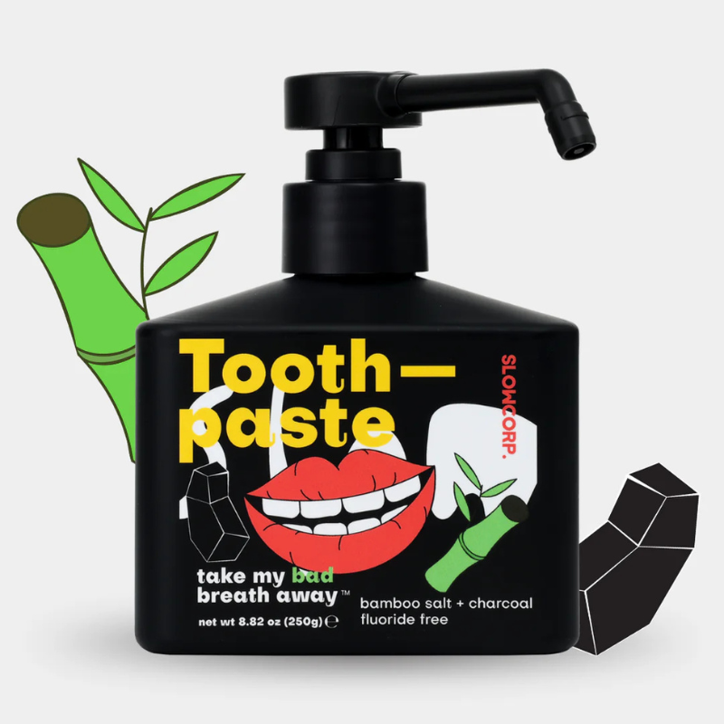 SLOWCORP. Bamboo Salt + Charcoal Fluoride Free Toothpaste