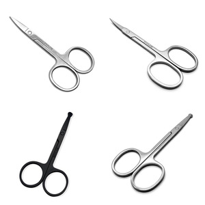 Stainless Steel Makeup Small Nose Hair Scissor Rounded Eyebrow Eyelashes