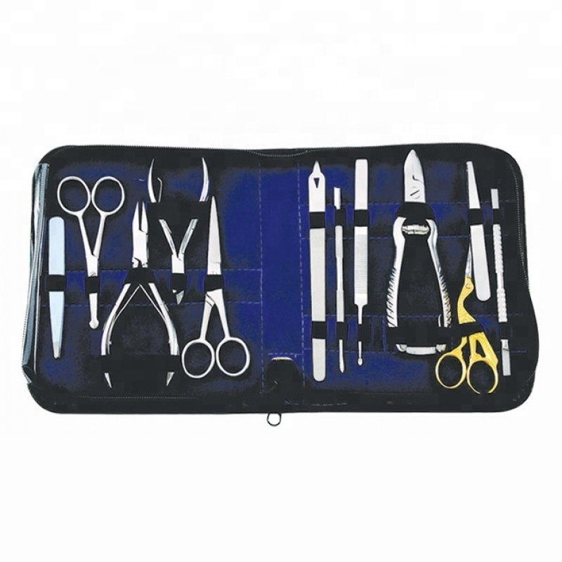 Stainless Steel Nail Clipper Set Manicure Pedicure Set Grooming Kit with a PU Leather Case