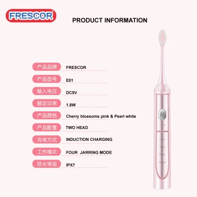 Waterproof Rechargeable Sonic Electric Toothbrush Upgraded Ultrasonic Toothbrush