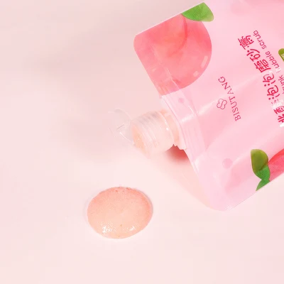 Wholesale Skin Lightening Pink Bath Sea Salt Peach Body Care Scrub Exfoliating Hydrating Brightening Bubble Body Scrub