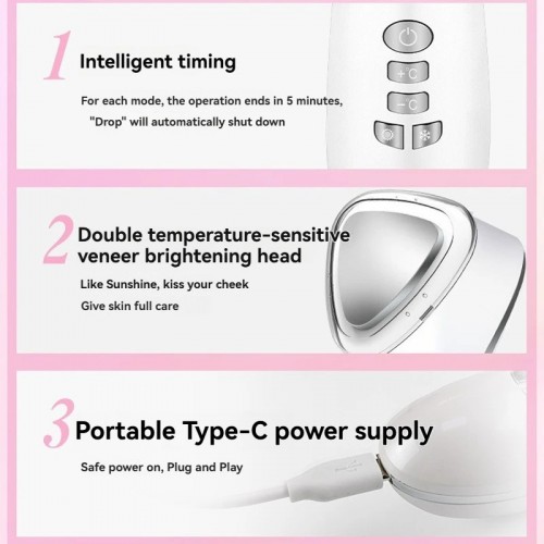 Hot And Cold Face Essence Introducer Photon Rejuvenation Ice Hammer Anti-Aging Pore Contraction Skin Tightening Beauty Device
