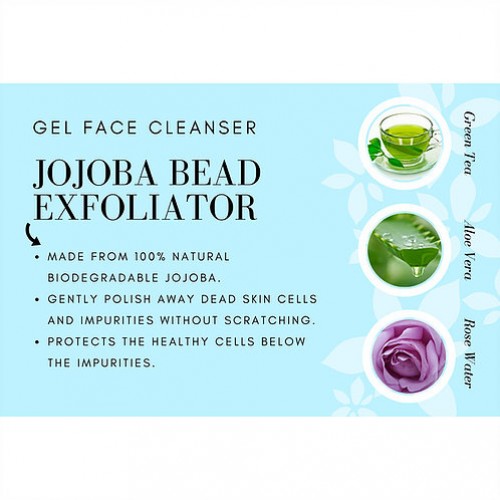 Gel Face Cleanser | Jojoba Bead Exfoliator |