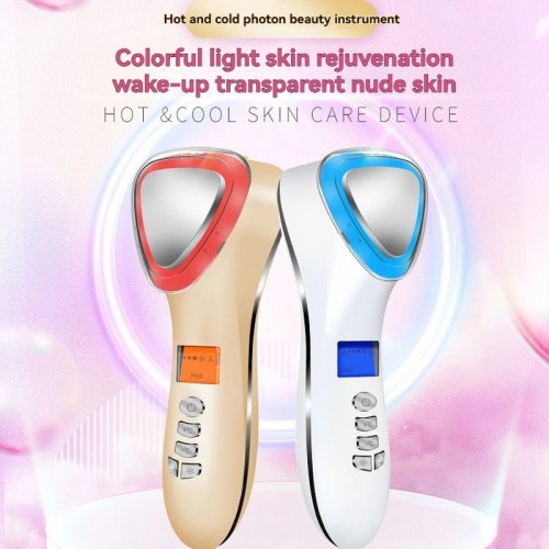 Hot And Cold Face Essence Introducer Photon Rejuvenation Ice Hammer Anti-Aging Pore Contraction Skin Tightening Beauty Device