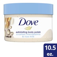 Dove Crushed Macadamia & Rice Milk Exfoliating Body Polish, 10.5 oz