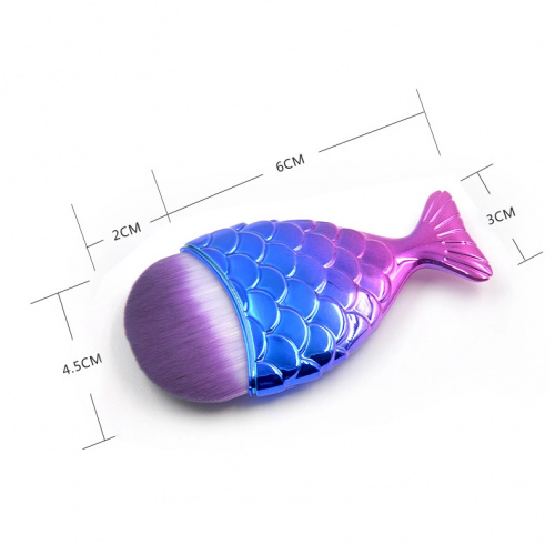 B-003 mini cute fish makeup Mermaid brush