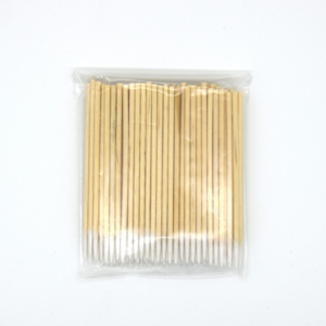 100pcs customized biodegradable kraft paper box bamboo stick paper cotton buds