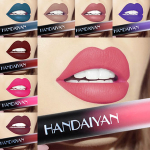 12 Colors Matte Waterproof 18 Hours Lasting Lipstick Private Label Handaiyan Matte Lipstick