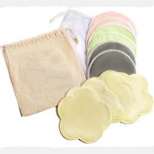 2018 Trending amazon hot sale hypoallergenic organic bamboo machine washable reusable breast feeding nursing pads