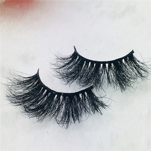 25mm Long 3D mink lashes extra length mink eyelashes Big dramatic volume eyelashes strip thick false eyelash