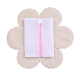 4.7*4.7 inch Washable Organic bamboo Ventilation nursing pads,bra pads with laundry bag