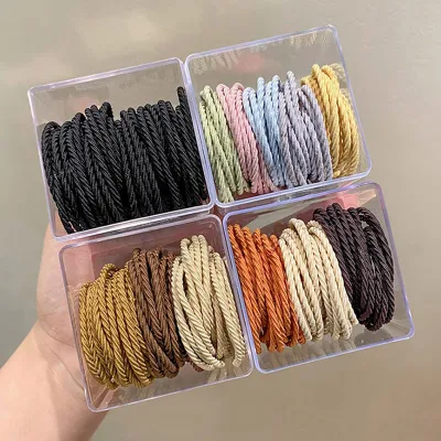 8PCS/50PCS Black Brown Hair Ties Ponytail Holders Hair Accessories Elastic Hair Bands