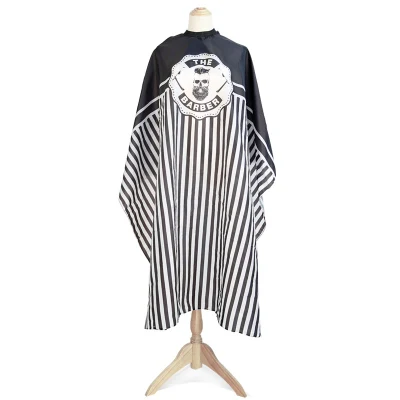 Barber Cape Hairdresser Apron Hairdressing Cloth Striped Pattern Waterproof Gown