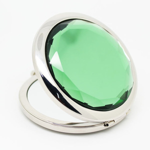 Crystal pocket mirror / Compact makeup mirror