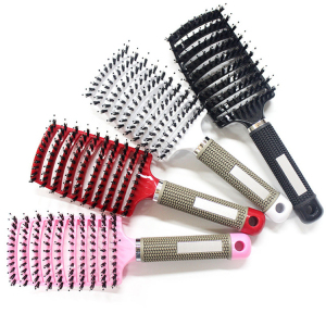 Curved Vented Styling Hair, Brush Detangling Thick Hair Massage Blow Drying Brush/