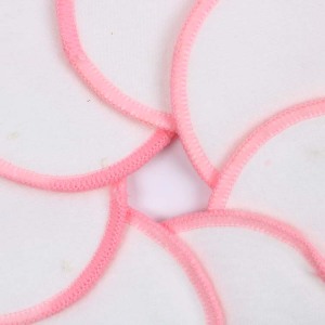 Custom Logo Pink Reusable 70% Bamboo 30% Cotton Bamboo Cotton Make Up Remover Organic Cotton Pads