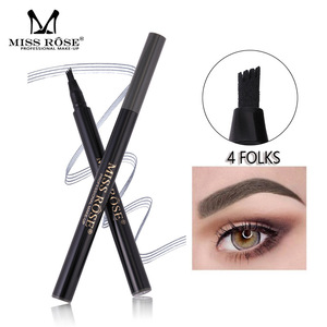 DHL free shipping Miss Rose 4folks Micro carving eyebrow pencil Quick Dry Waterproof Eyebrow pencil liquid eyebrow pencil