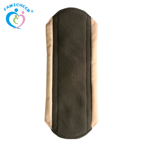 Famicheer Manufacturer Reusable Bamboo Charcoal Cloth Menstrual Sanitary Pads Sanitary Napkin