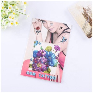 Flower design temporary hand face tattoo sticker