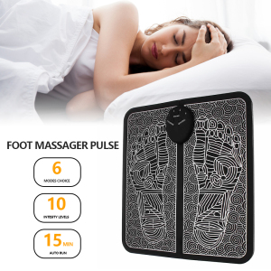 Foldable  electric pulse feet massager stimulator foot pad Electric Foot Massager Pad Feet Muscle Stimulator Foot Massag Mat