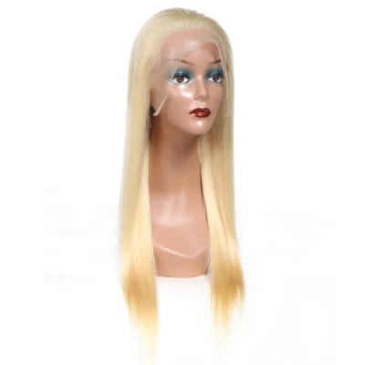 Good Quality Wholesale Brazilian Real Remy Human Hair Long Straight 613# Blonde 13X4 HD Transparent Lace Front Wigs