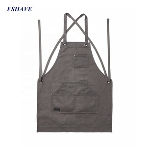 Heavy Duty Leather Barber Apron Hair Cutting Hairdressing Cape for Salon Hairstylist Adjustable Apron With Pockets