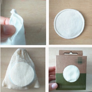 High Quality Bamboo Cotton Face Reusable Make Up Remover Pads Washable Makeup Remover Pads