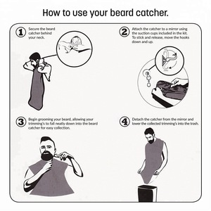 Hot new products beard cape cathcer apron for shaving