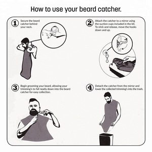 Hot new products beard cape cathcer apron for shaving